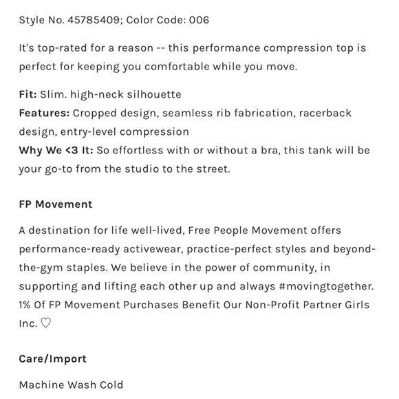 Free People Movement Happiness Runs Crop Tank Size XS/S NWOT - Picture 11 of 12